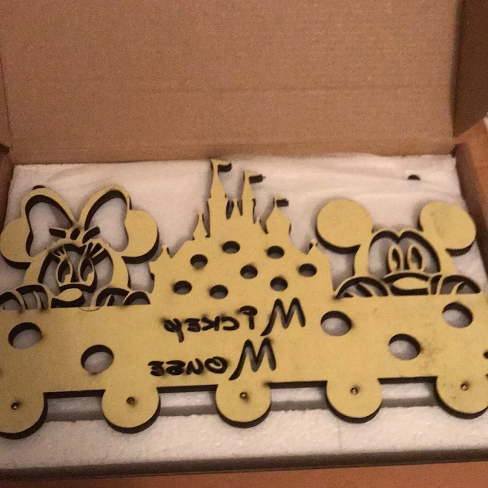 Wooden Mickey Mouse inspired key holder